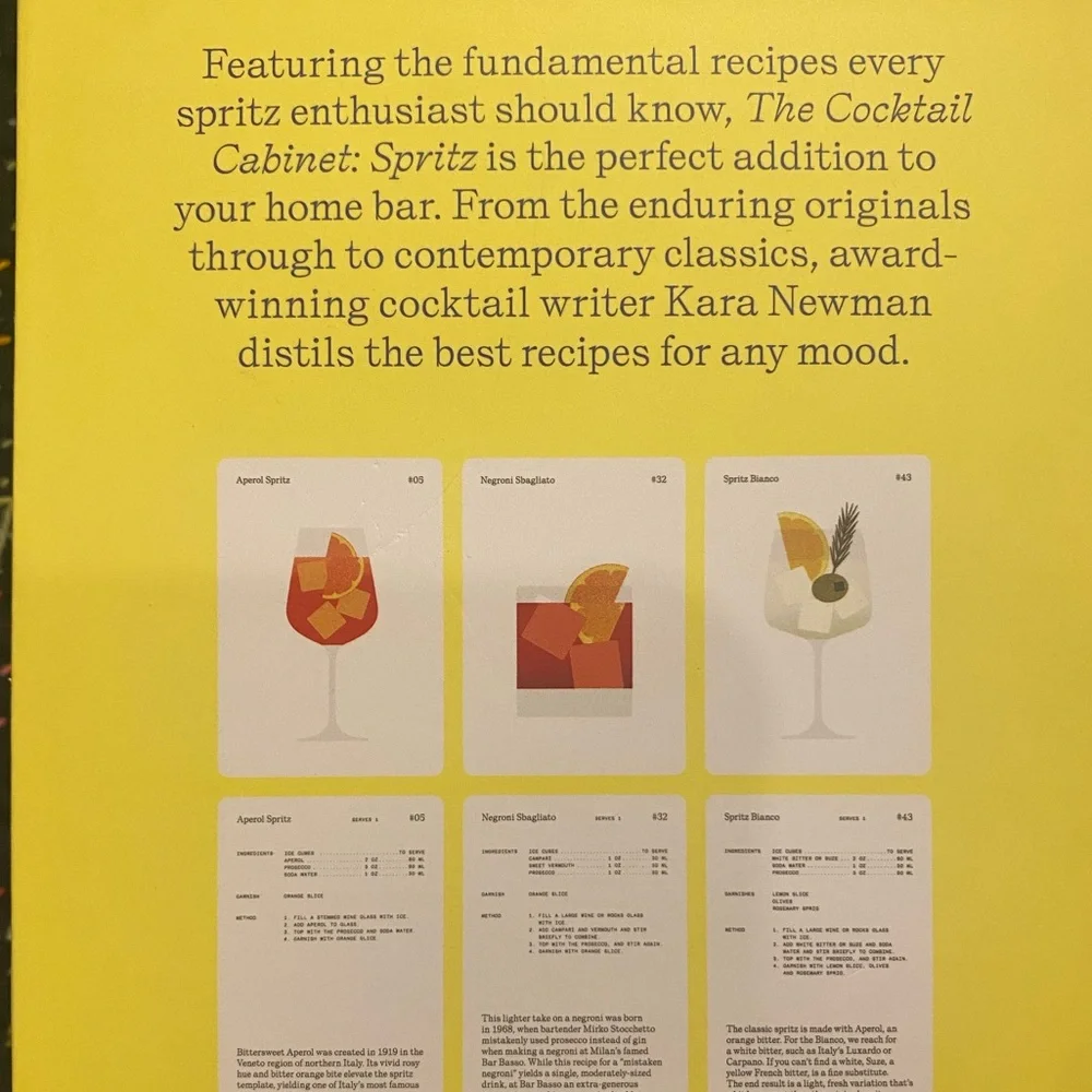 Cocktail Recipe Card Set Spritz